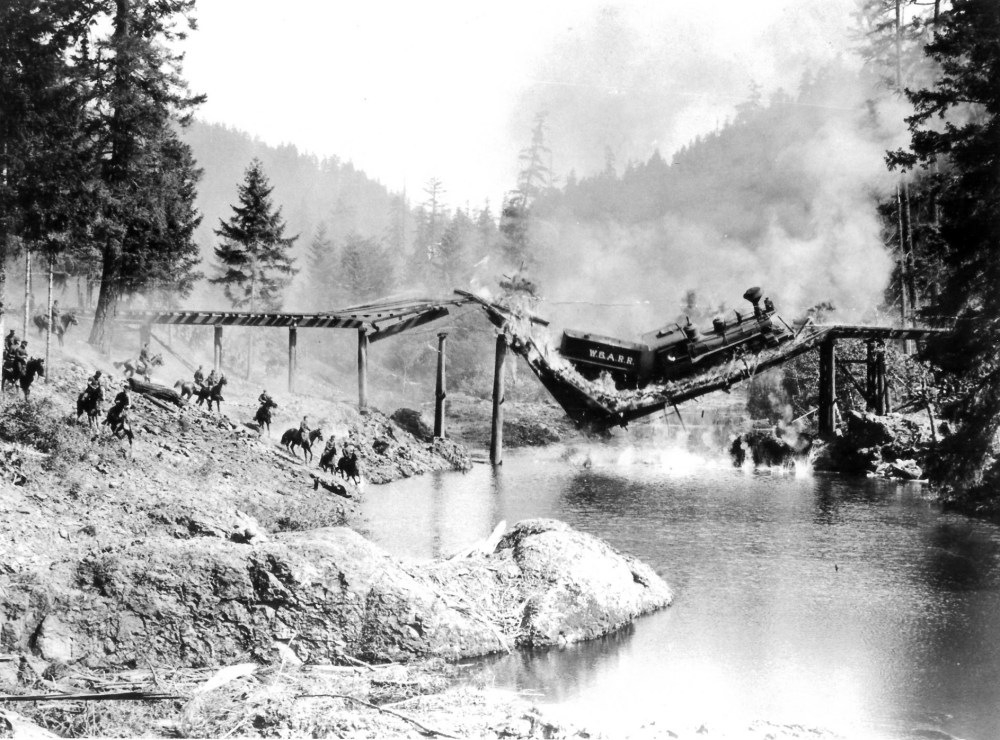 "The greatest train crash ever filmed"