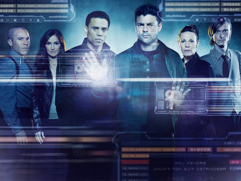 Karl-Urban-Michael-Ealy-Lili-Taylor-and-Minka-Kelly-in-Almost-Human-Poster